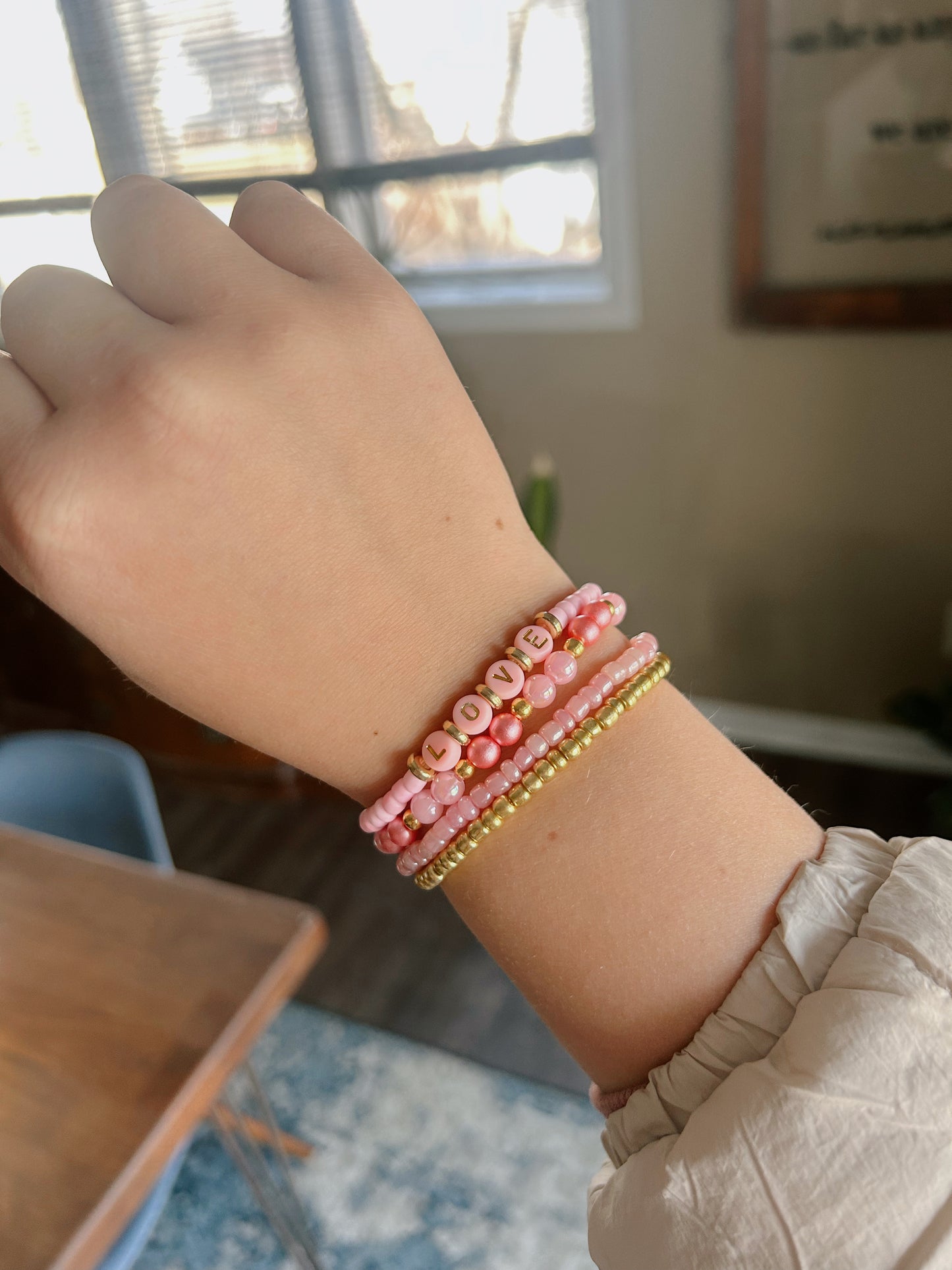 Pink Valentines Stack Bracelet