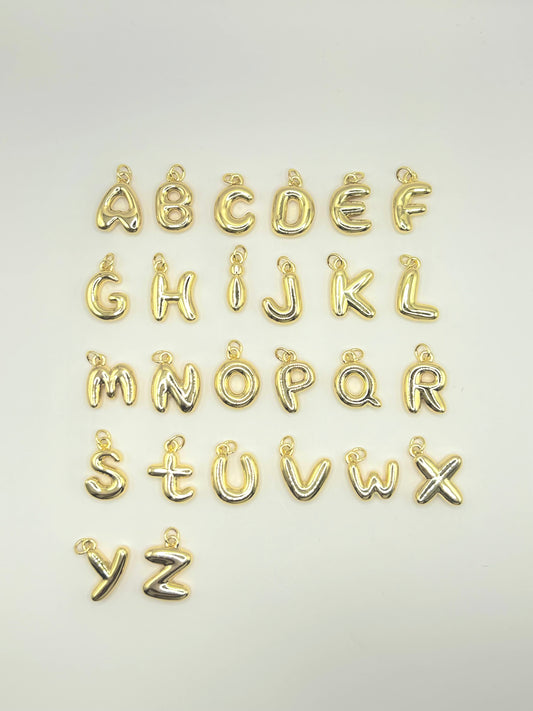 Bubble Letter Initial Necklace