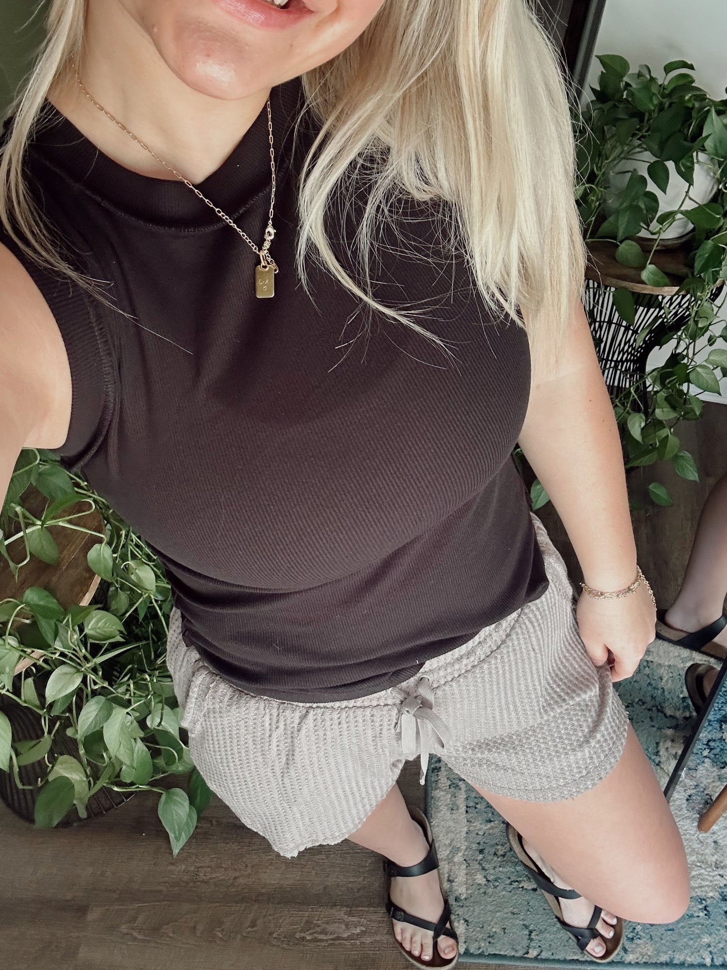 Basic Round Neck Ribbed Tank