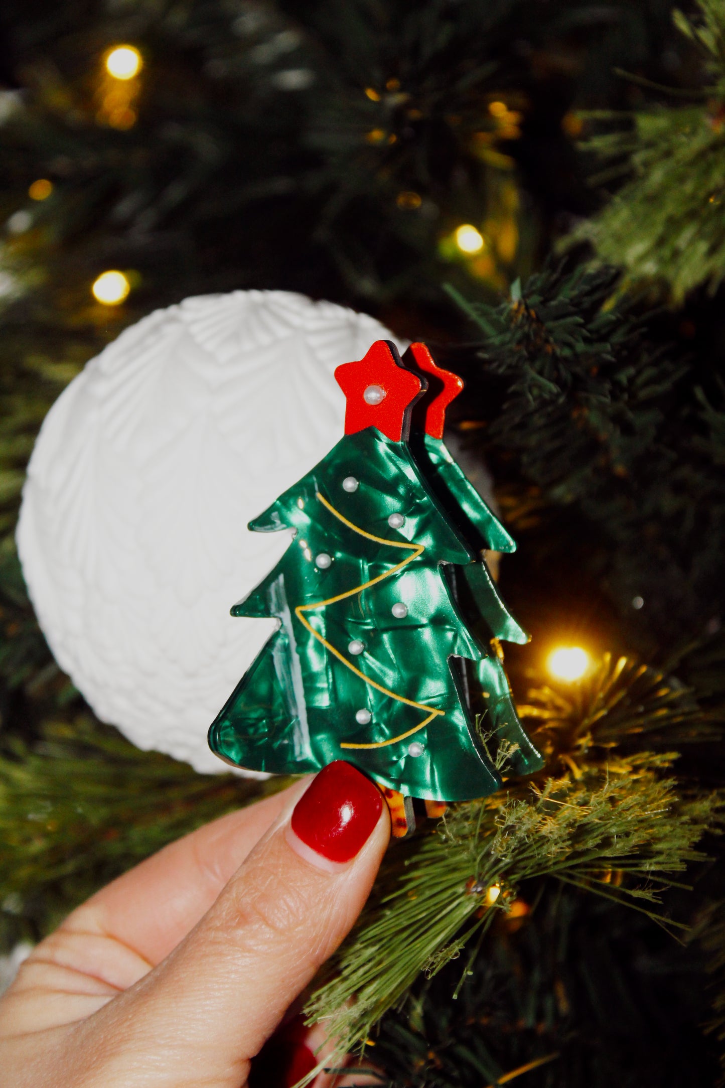 Christmas Tree Claw Clip