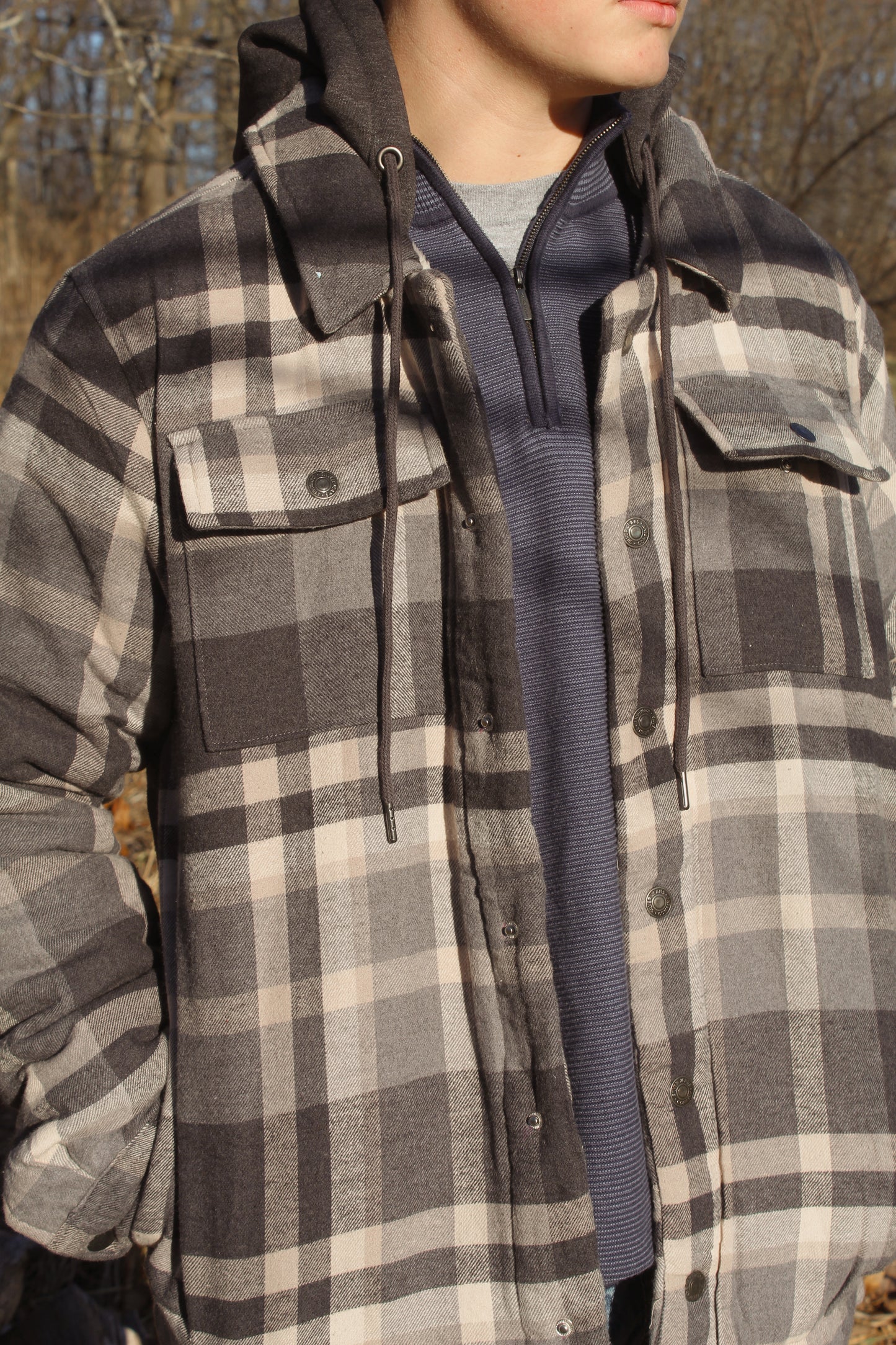 Hooded Flannel Jacket