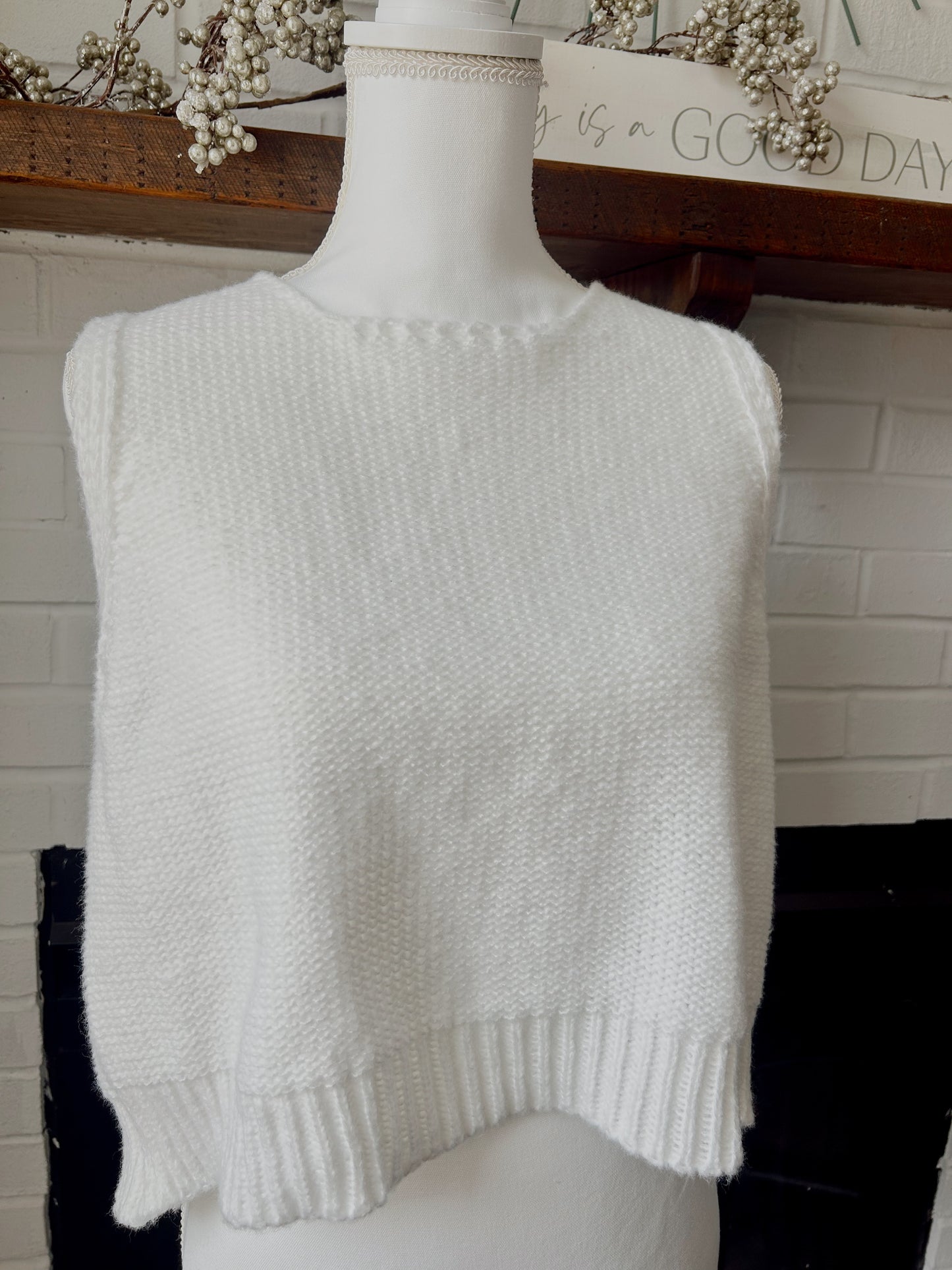 Bow Tied Back Lace Up Knit Vest