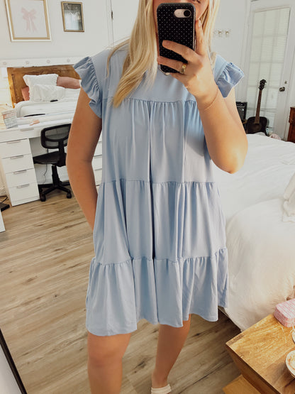 Periwinkle Ruffle Dress