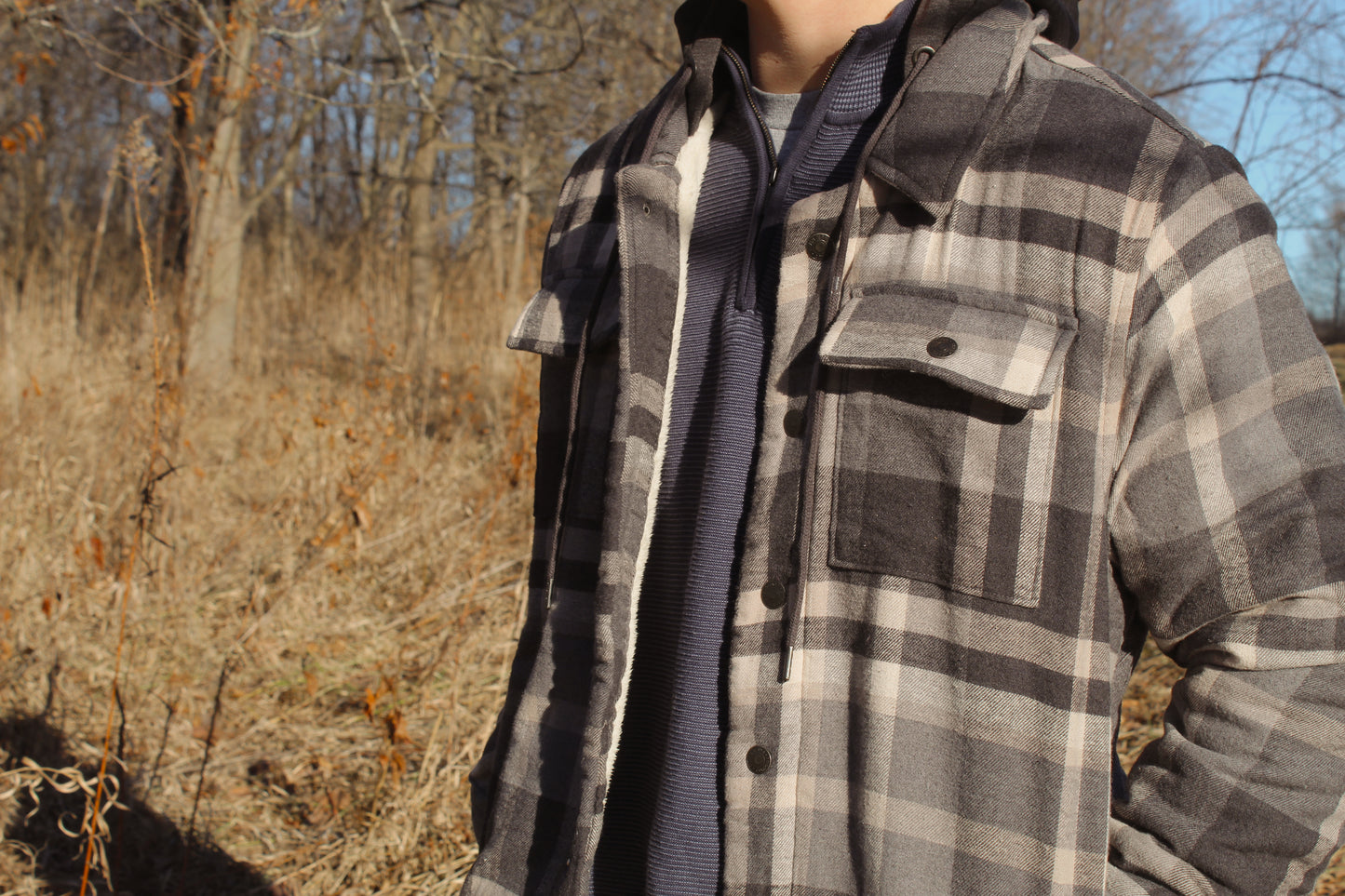 Hooded Flannel Jacket