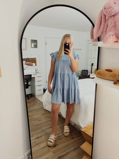Periwinkle Ruffle Dress