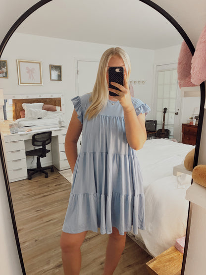 Periwinkle Ruffle Dress