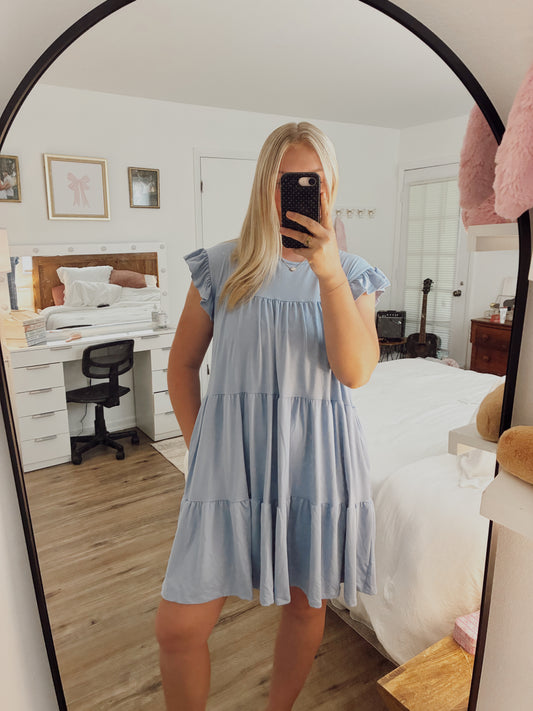 Periwinkle Ruffle Dress