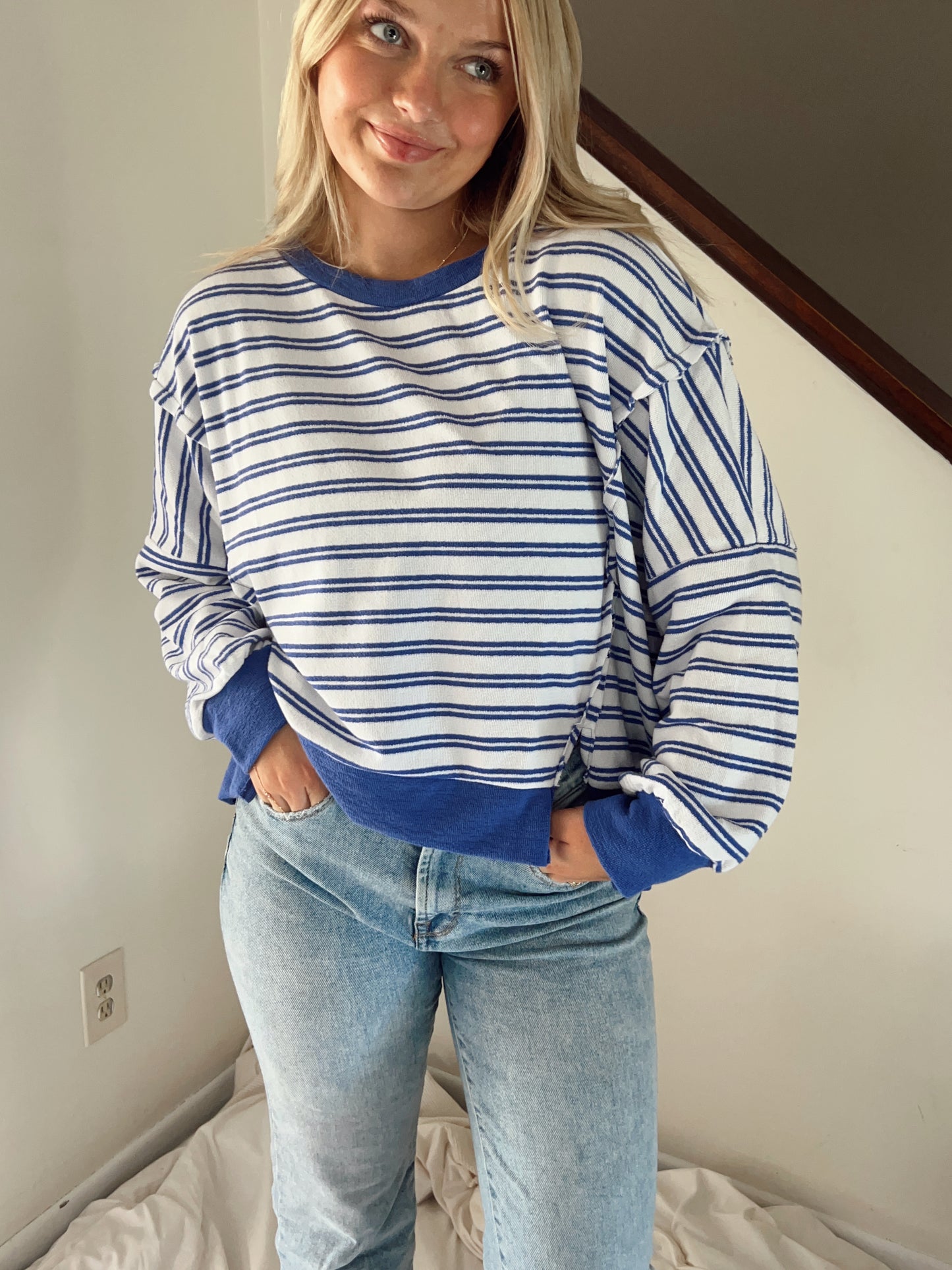 Royal Striped Crew