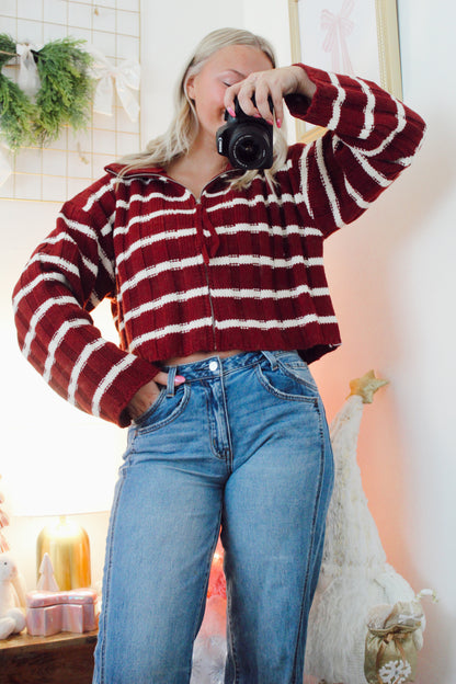 Candy Cane Sweater Jacket