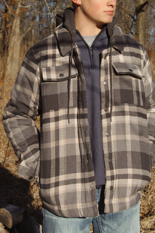 Hooded Flannel Jacket