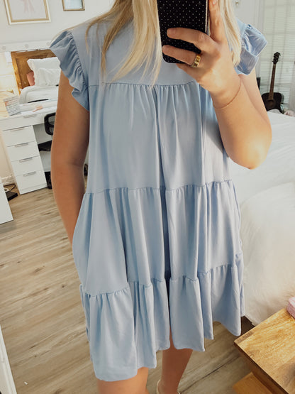 Periwinkle Ruffle Dress
