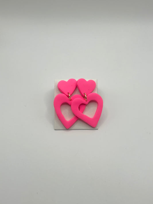 Cutout Heart Dangle Earrings