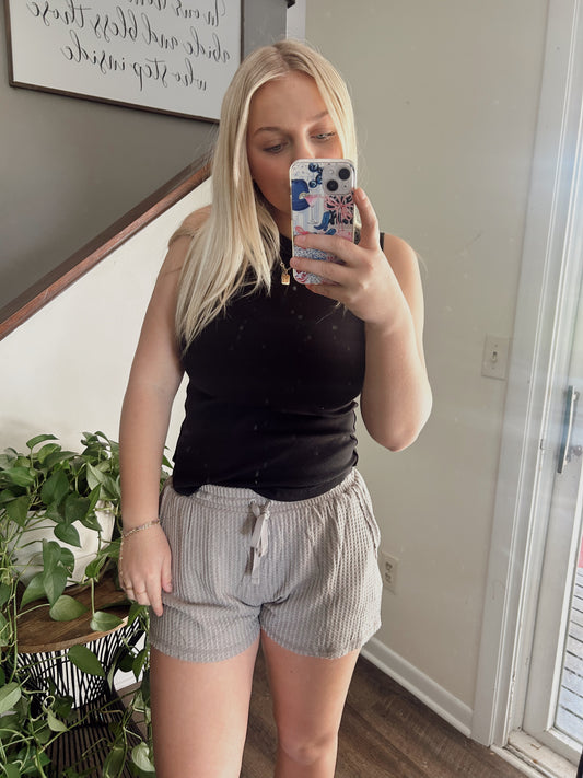 Basic Round Neck Ribbed Tank
