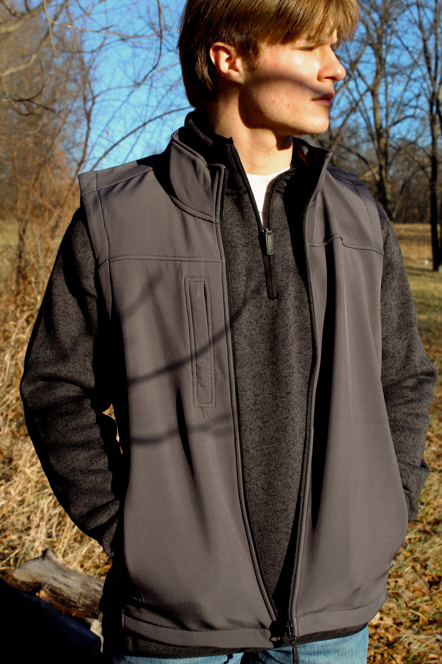 Layering Vest- Gray