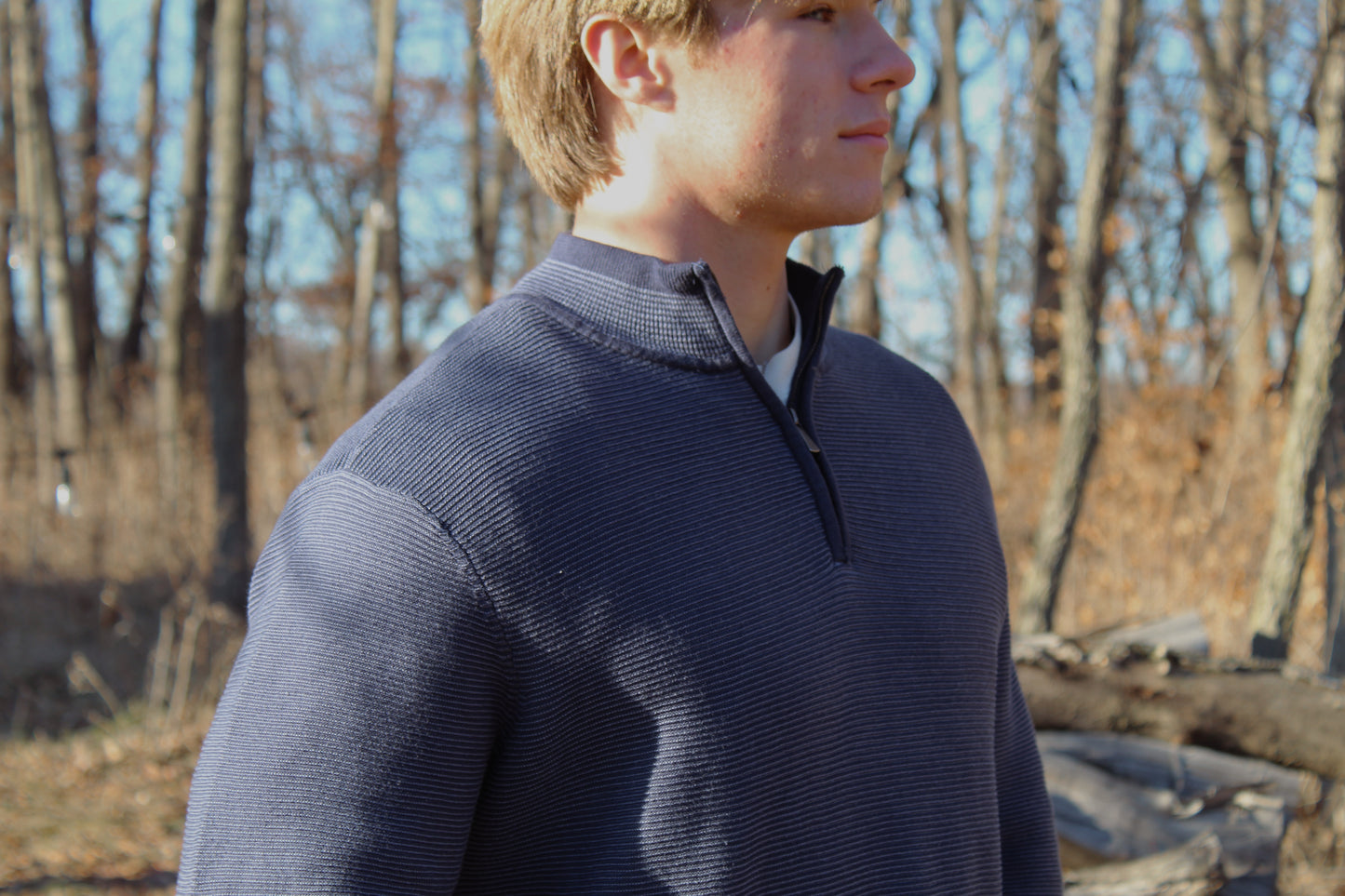 Quarter ZIp- Navy