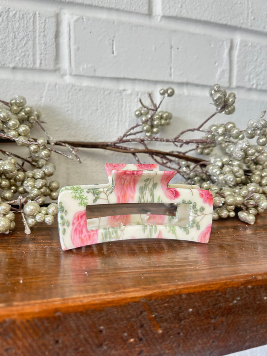 Spring Floral Claw Clips