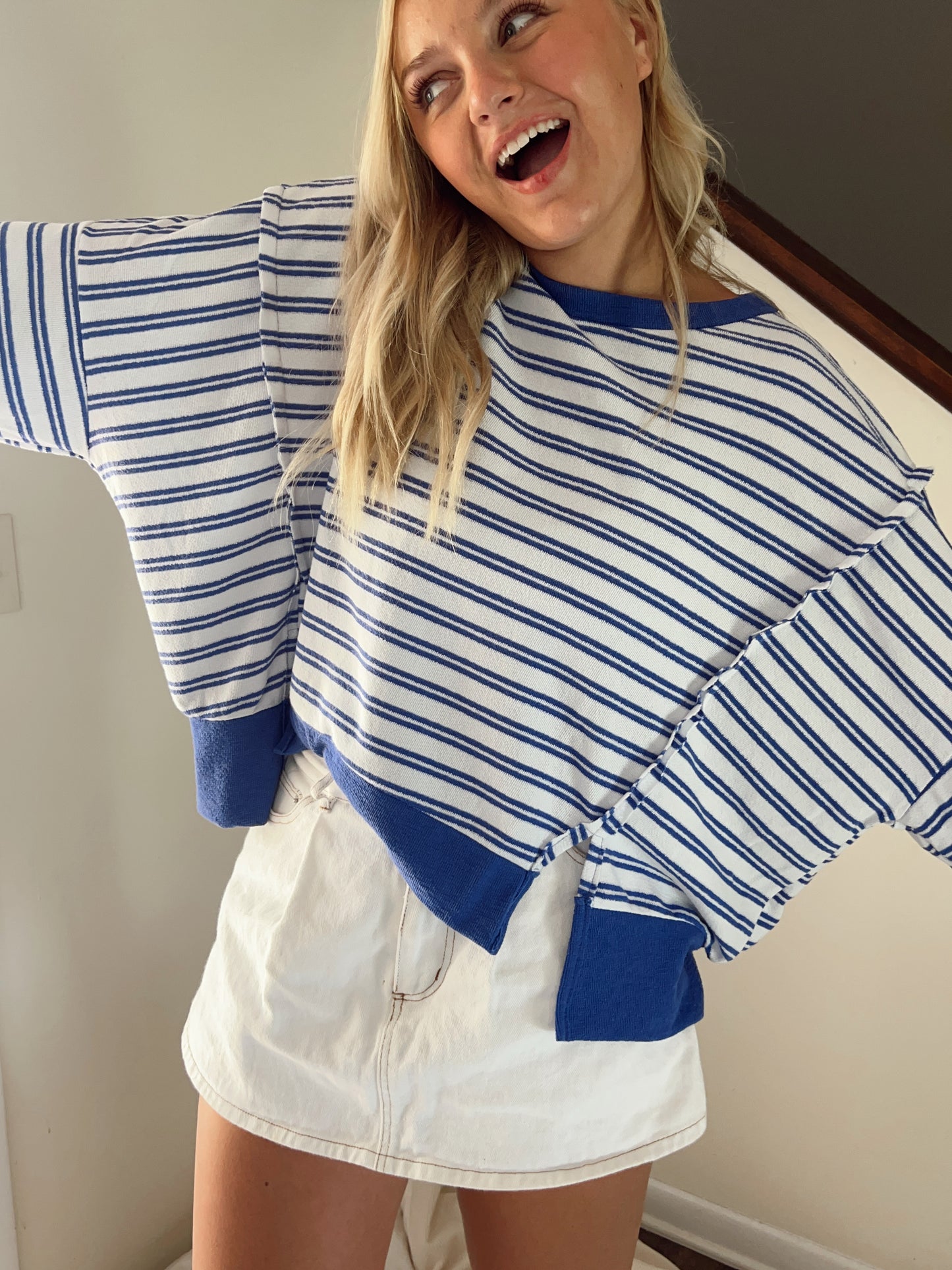 Royal Striped Crew