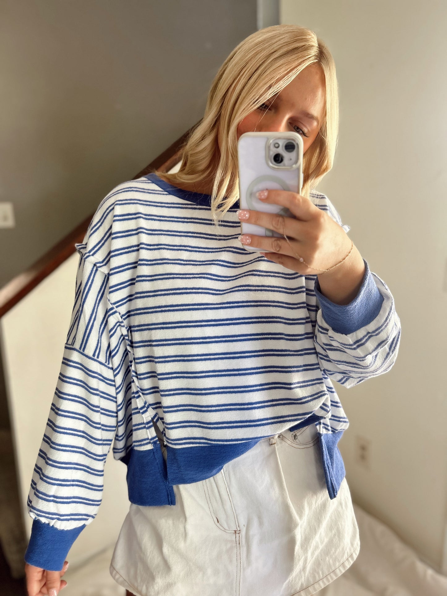 Royal Striped Crew