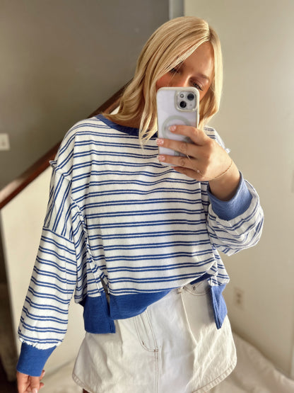 Royal Striped Crew